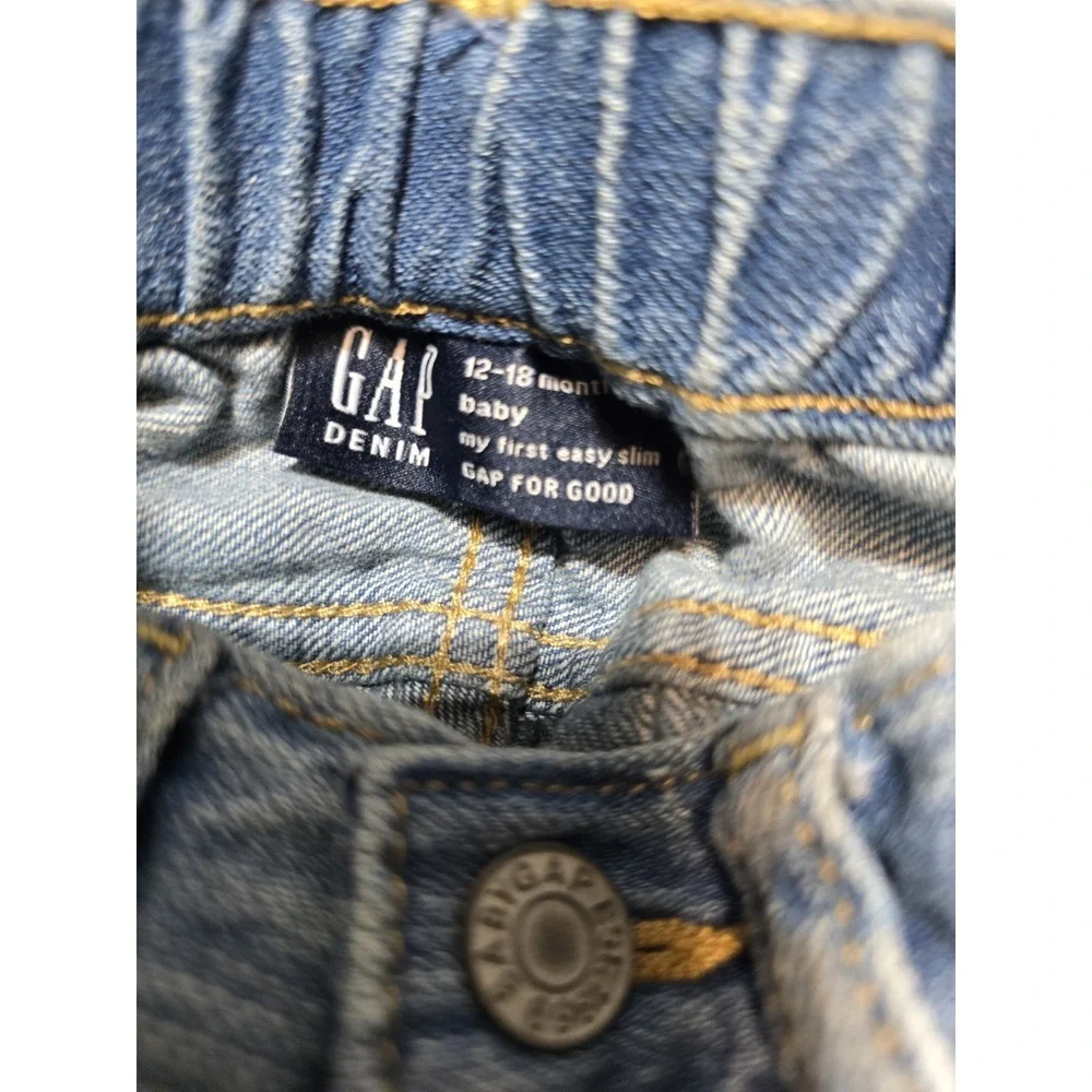 Baby Gap Boys Set Dog Applique Straight Jeans And Sweatshirt 12-18 M Lot Of 2